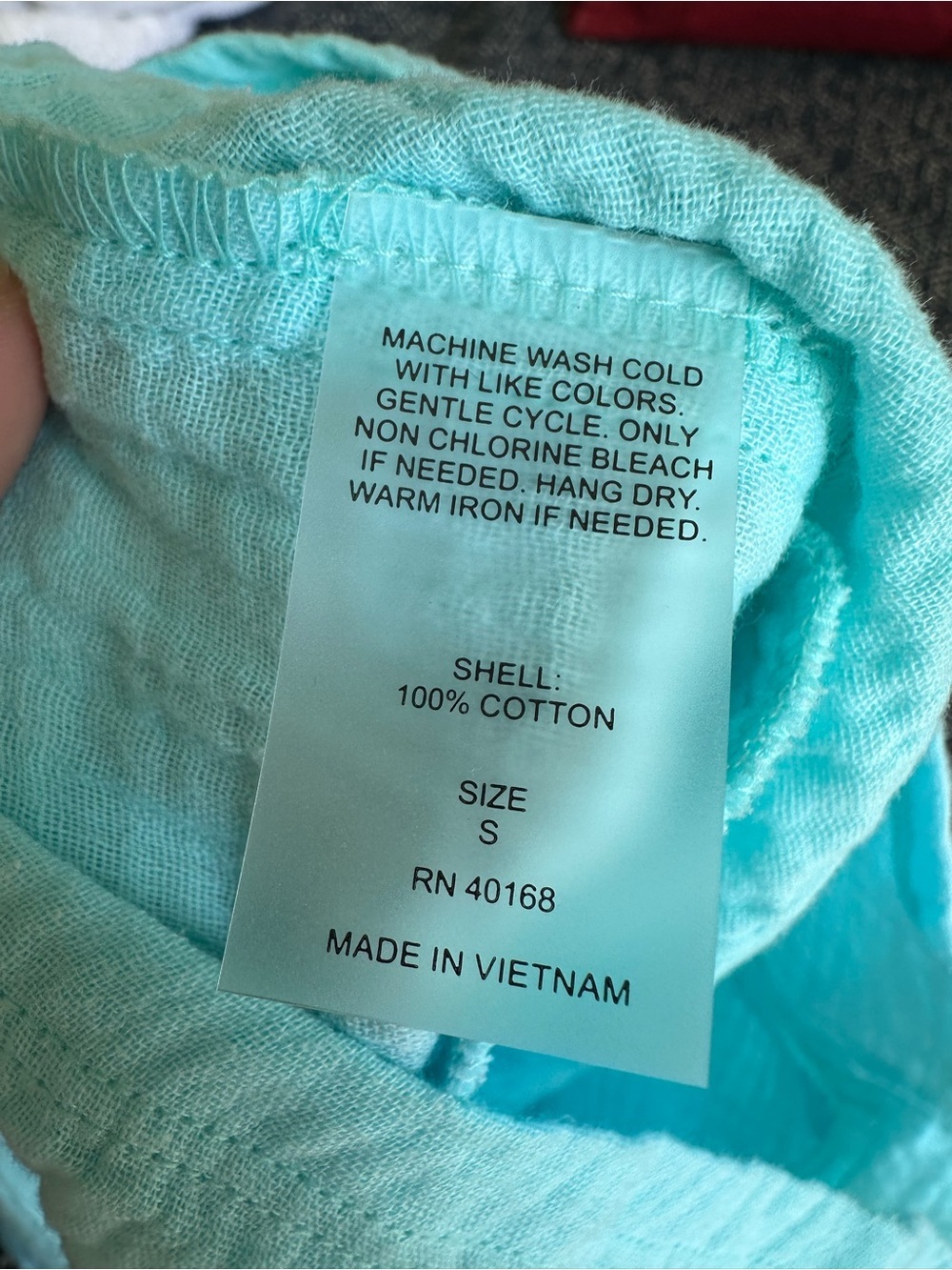 Vitamin A Women's Gauze Cover Up Shorts - Aqua S: Cotton, Pull-On - Picture 4 of 4